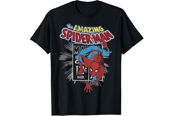 Marvel The Amazing Spider-Man Vintage Comic Poster Graphic Tees T Shirts for Men and Women