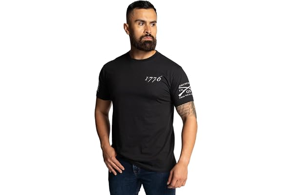 Grunt Style American 1776 Flag Men's Graphic Tee